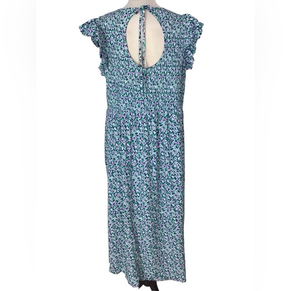 A New Day Floral Smocked Open Back Midi Dress Size XXL - Picture 3 of 9
